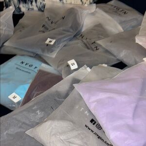 NVGTN Activewear in Blue, Purple, and Gray